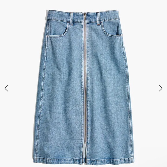 Madewell denim zip midi skirt in Janice wash - Picture 5 of 9